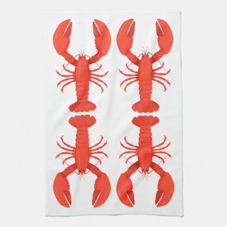 Lobster Quartet Kitchen Towel