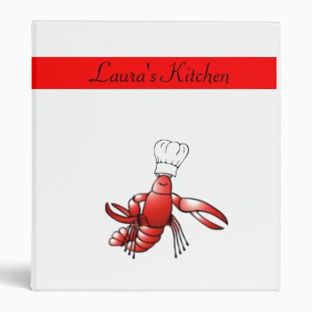 Lobster Recipe Binder by Lilleaf at Zazzle