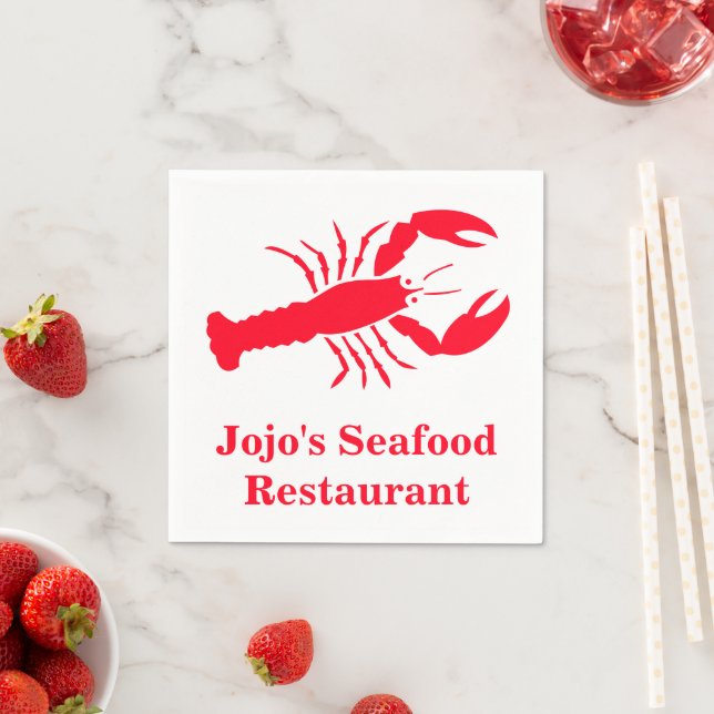 Lobster Red (Name) Jojo's Seafood Restaurant Napkins (Insitu)