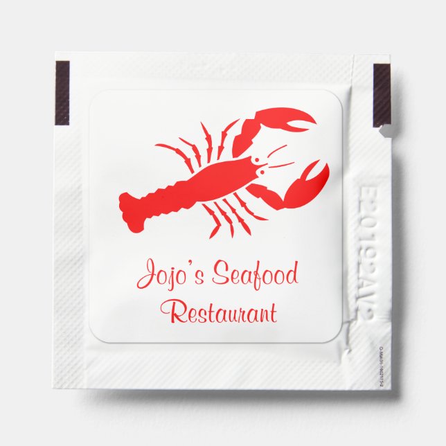 Lobster Red Restaurant Hand Sanitizer Packet (Sticker on Packet)