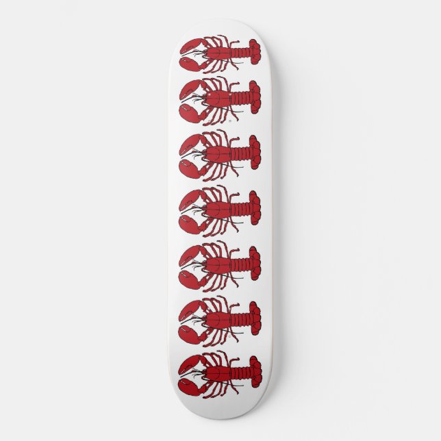 Lobster red white Custom Skate broad Skateboard (Front)