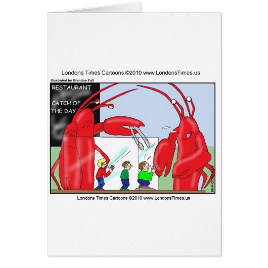 Lobster Restaurant Funny Tees Mugs & Gifts Cards (Front)