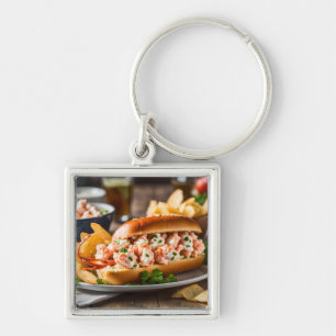 Lobster Roll And Potato Chips Keychain