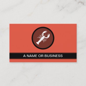 Lobster Ruby Bubble Business Card by identica at Zazzle