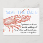 Lobster Save The Date Announcement Postcard at Zazzle