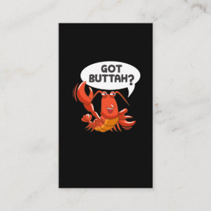 Lobster Sea Food Lover Got Buttah Business Card