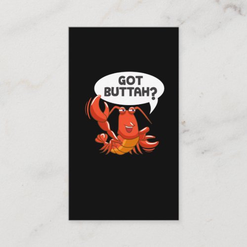 Lobster Sea Food Lover Got Buttah Business Card