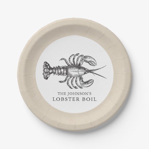 Lobster  Seafood Boil Custom Paper Plates