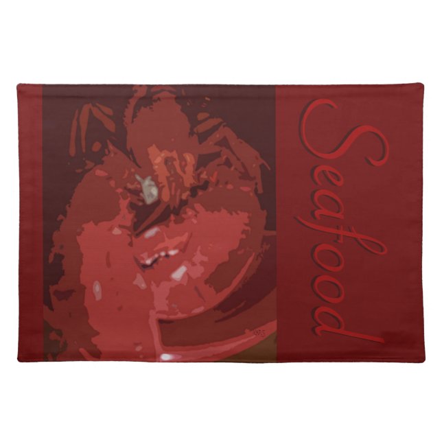 Lobster Seafood Graphics Photography Placemat (Front)