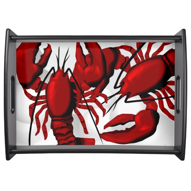 Lobster Seafood Red Lg Serving Tray (Front)