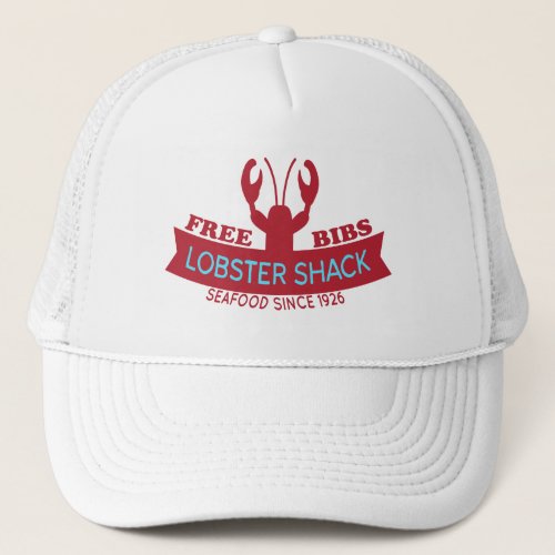 Lobster Shack Fresh Seafood Logo Trucker Hat
