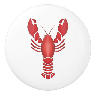 Lobster Shack Nautical Nursery Playroom Kitchen Ceramic Knob
