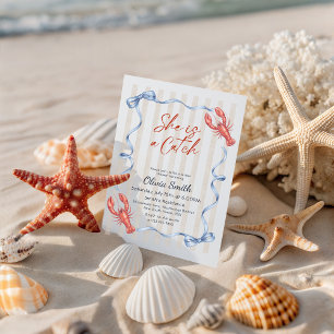 Lobster She’s a Catch Costal Bridal Shower Invitation