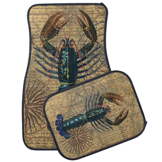 Lobster Shellfish Seafood Maine Classic Ocean Car Floor Mat (Set)