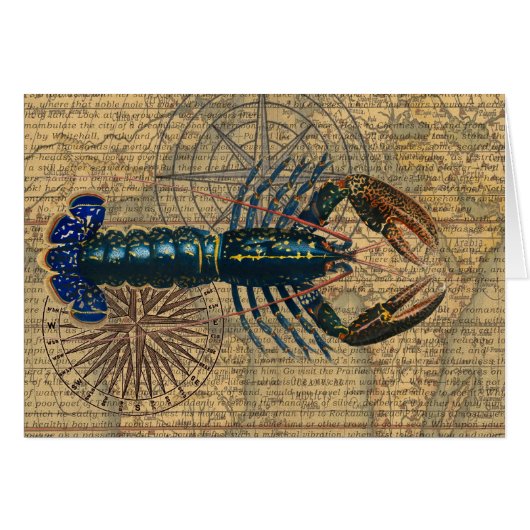 Lobster Shellfish Seafood Maine Classic Ocean Cards (Front Horizontal)