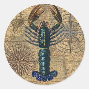 Lobster Shellfish Seafood Maine Classic Ocean Classic Round Sticker