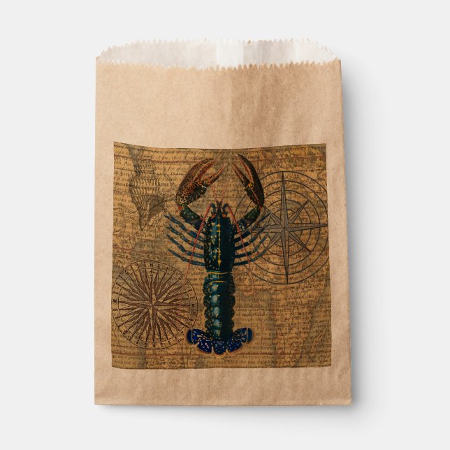 Lobster Shellfish Seafood Maine Classic Ocean Favor Bag (Front)