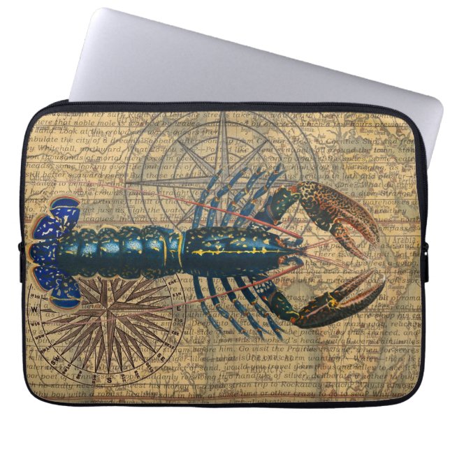 Lobster Shellfish Seafood Maine Classic Ocean Laptop Sleeve (Front)