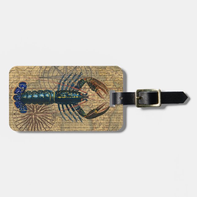 Lobster Shellfish Seafood Maine Classic Ocean Luggage Tag (Front Horizontal)