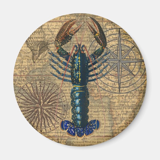 Lobster Shellfish Seafood Maine Classic Ocean Magnet (Front)