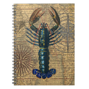 Lobster Shellfish Seafood Maine Classic Ocean Notebook
