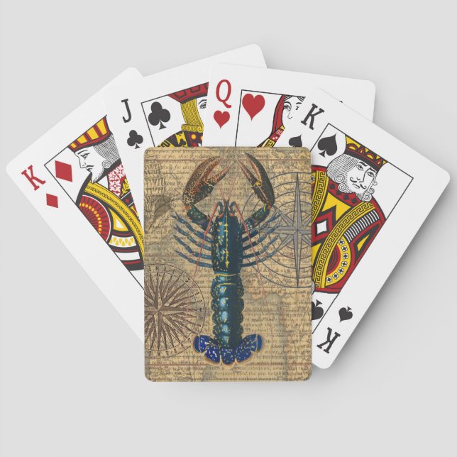 Lobster Shellfish Seafood Maine Classic Ocean Poker Cards (Back)