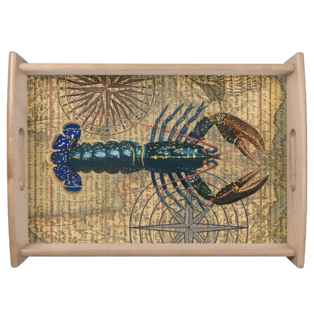 Lobster Shellfish Seafood Maine Classic Ocean Serving Tray (Front)