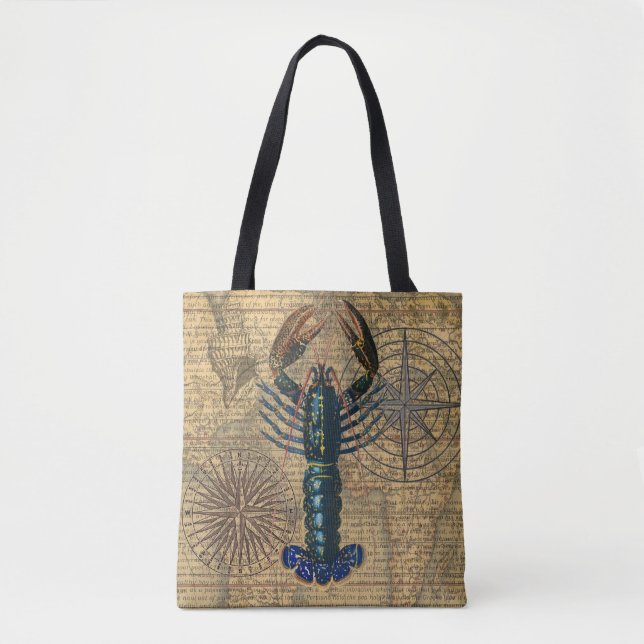 Lobster Shellfish Seafood Maine Classic Ocean Tote Bag (Front)