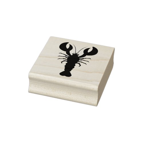 Lobster Silhouette Art Rubber Stamp