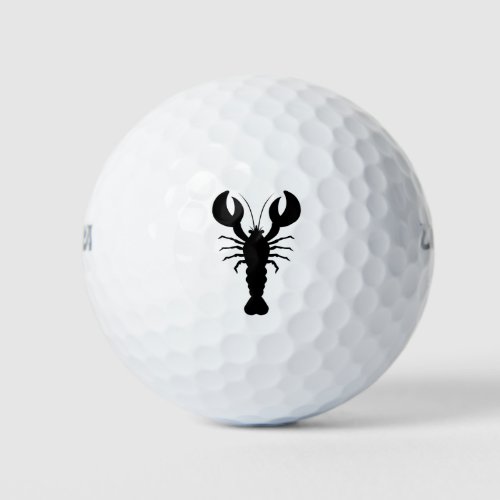 Lobster Silhouette Golf Balls