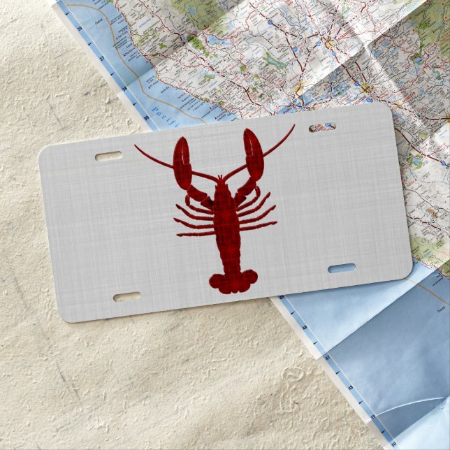 Lobster Silhouette License Plate (In Situ)