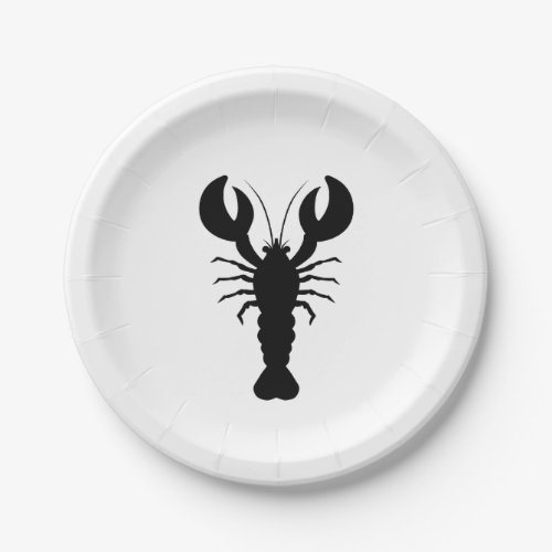 Lobster Silhouette Paper Plates