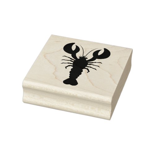 Lobster Silhouette Rubber Stamp