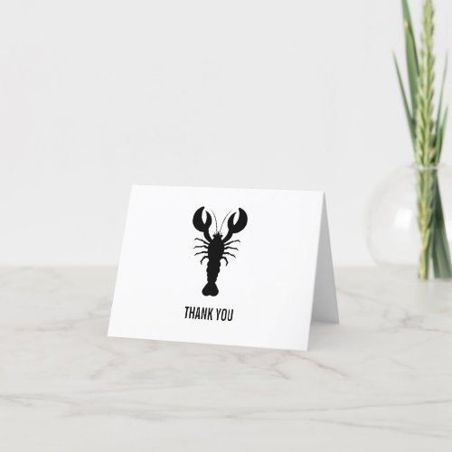 Lobster Silhouette Thank You Card