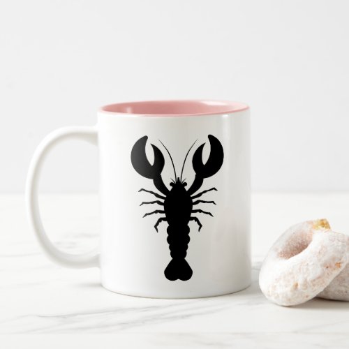 Lobster Silhouette Two_Tone Coffee Mug