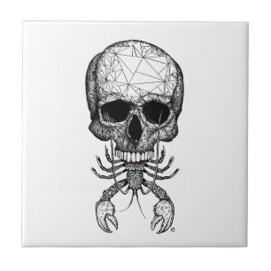 Lobster Skull Ceramic Tile