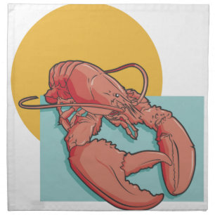 Lobster Sunrise Cloth Napkin