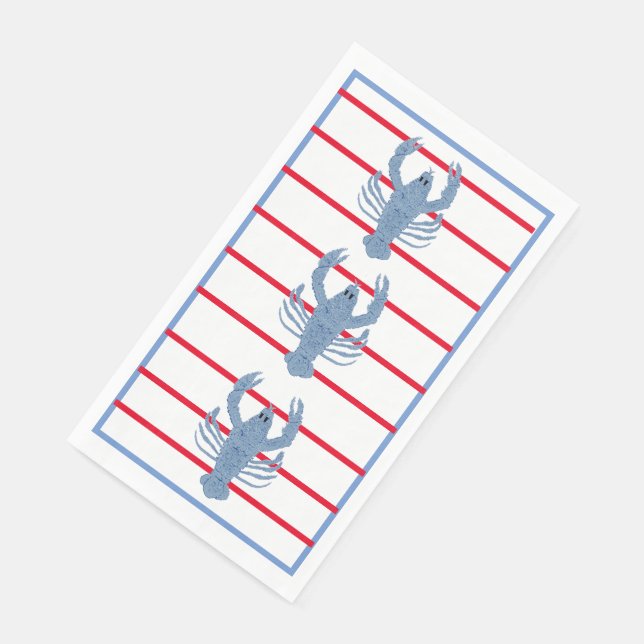 Lobster Topiary Ginger Jars  Paper Guest Towels (Corner)