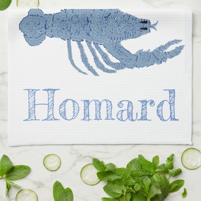  Lobster Topiary Ginger Jars Pickleball Decor  Kitchen Towel (Folded)