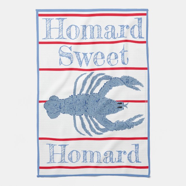  Lobster Topiary Ginger Jars Pickleball Decor  Kitchen Towel (Vertical)