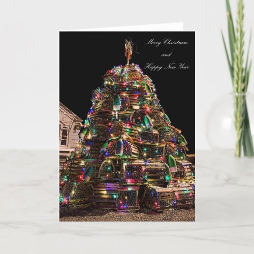 Lobster Trap Christmas Card