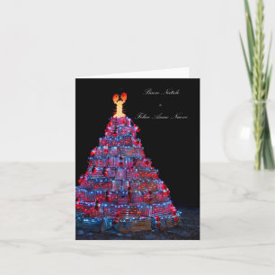Lobster Trap Christmas Tree Italian Greeting Card
