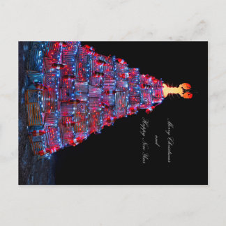 Lobster Trap Christmas Tree Postcard