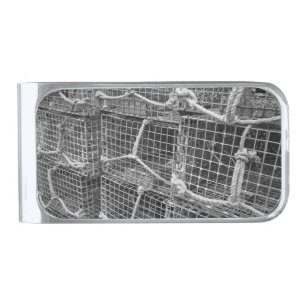 Lobster Trap Stack Silver Finish Money Clip