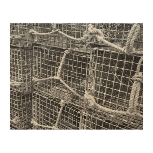 Lobster Trap Stack Wood Wall Art