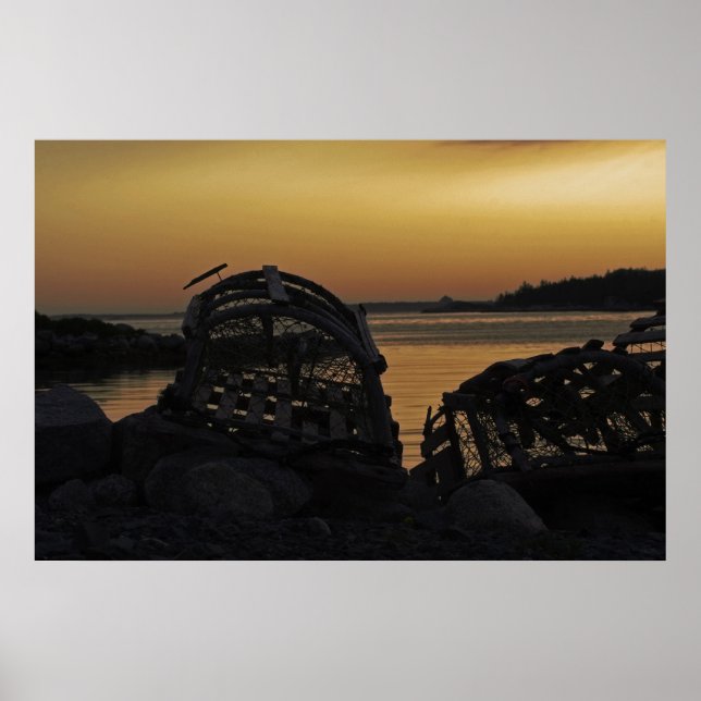 Lobster Trap Sunset Print (Front)