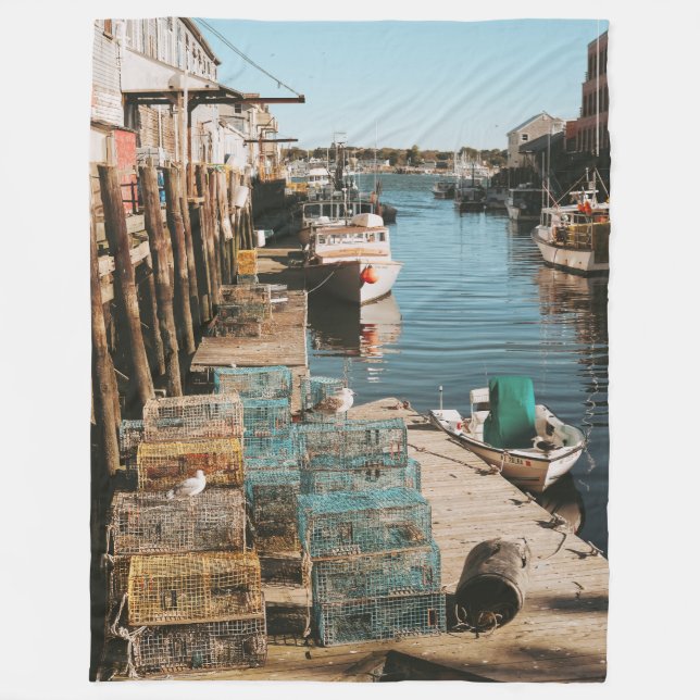 LOBSTER TRAPS FLEECE BLANKET (Front)