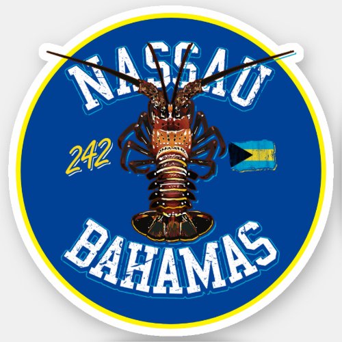 Lobster Vacation Nassau Bahamas Sticker Cruise