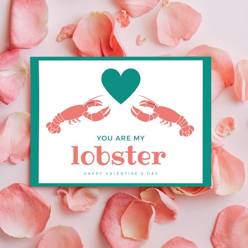 Lobster Valentines Day Holiday Postcard