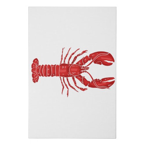 Lobster Vector Faux Canvas Print